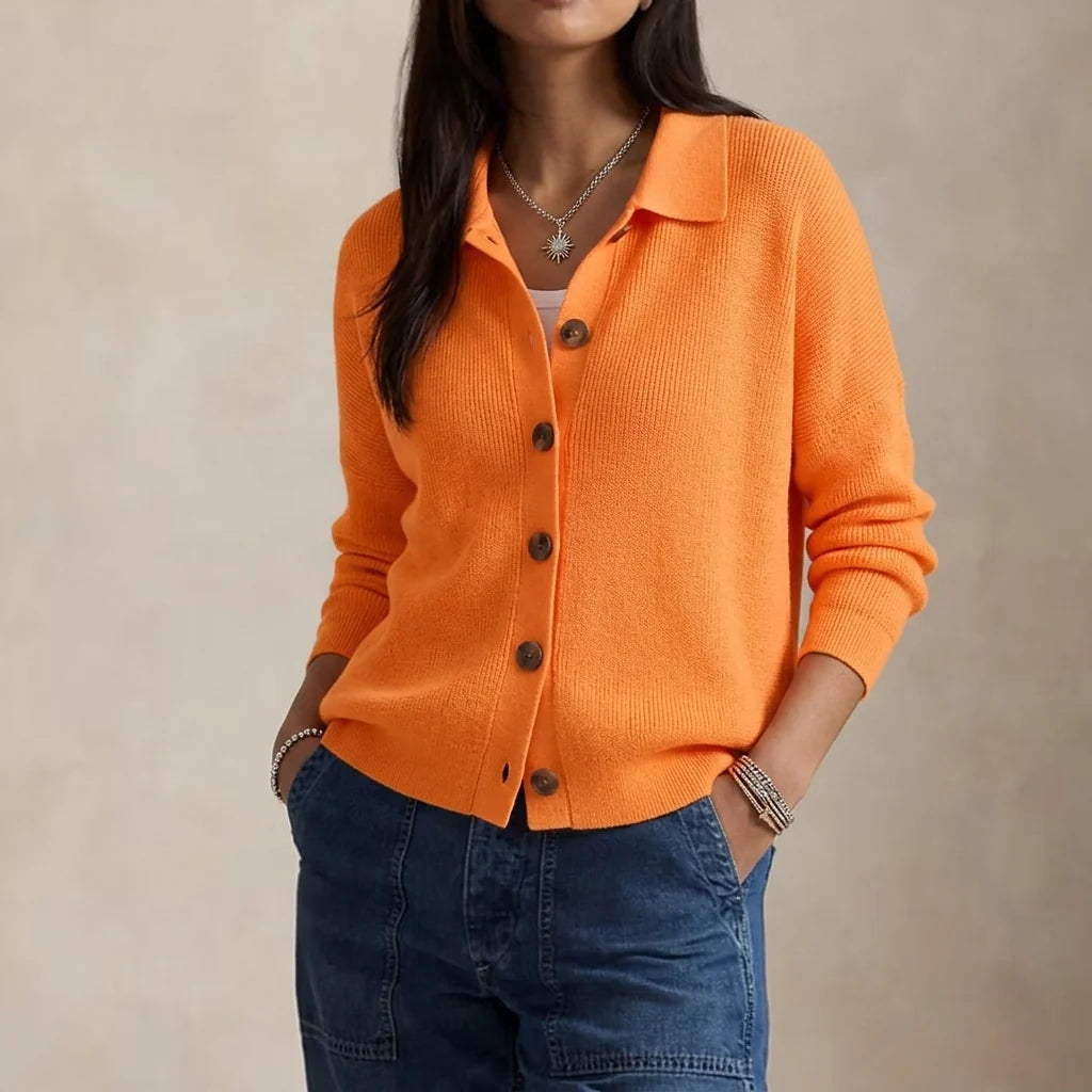 Olivia | Collared Knit Cardigan for Everyday Layering