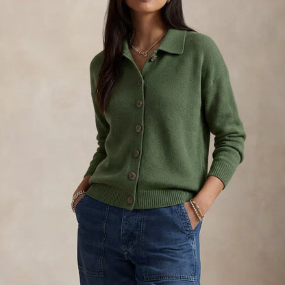 Olivia | Collared Knit Cardigan for Everyday Layering