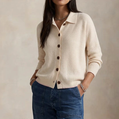 Olivia | Collared Knit Cardigan for Everyday Layering