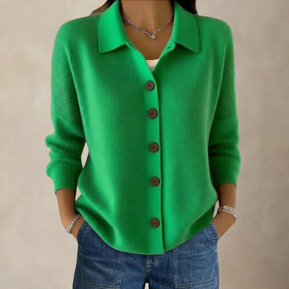 Olivia | Collared Knit Cardigan for Everyday Layering