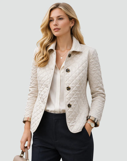 Samantha | Quilted Button-Front Jacket with Lightweight Layering