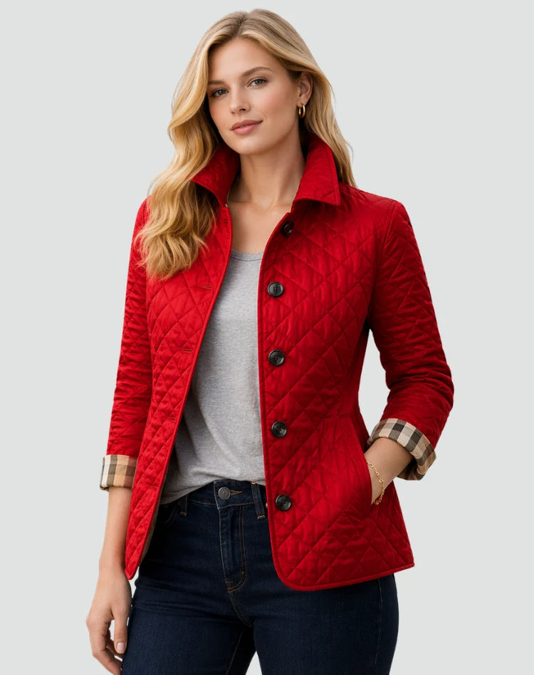 Samantha | Quilted Button-Front Jacket with Lightweight Layering