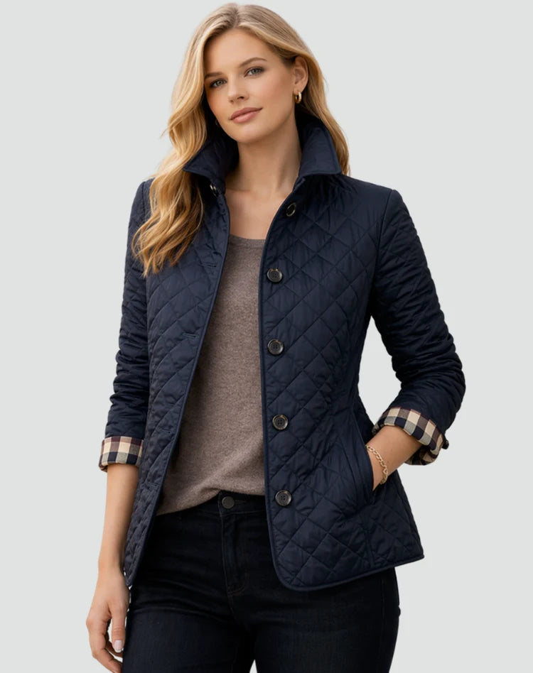 Samantha | Quilted Button-Front Jacket with Lightweight Layering