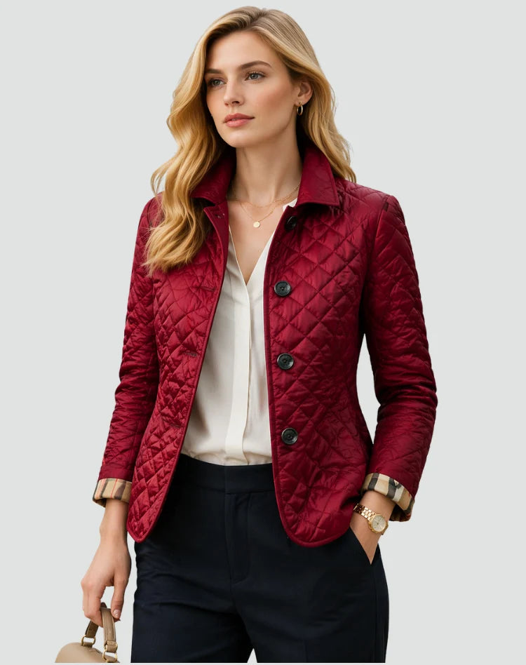 Samantha | Quilted Button-Front Jacket with Lightweight Layering
