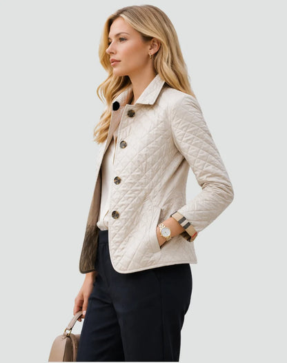 Samantha | Quilted Button-Front Jacket with Lightweight Layering