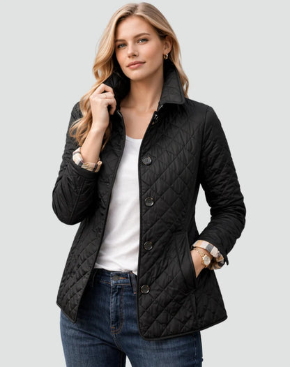 Samantha | Quilted Button-Front Jacket with Lightweight Layering