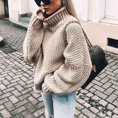 Sarah | Chunky Knit Turtleneck Sweater with Oversized Fit