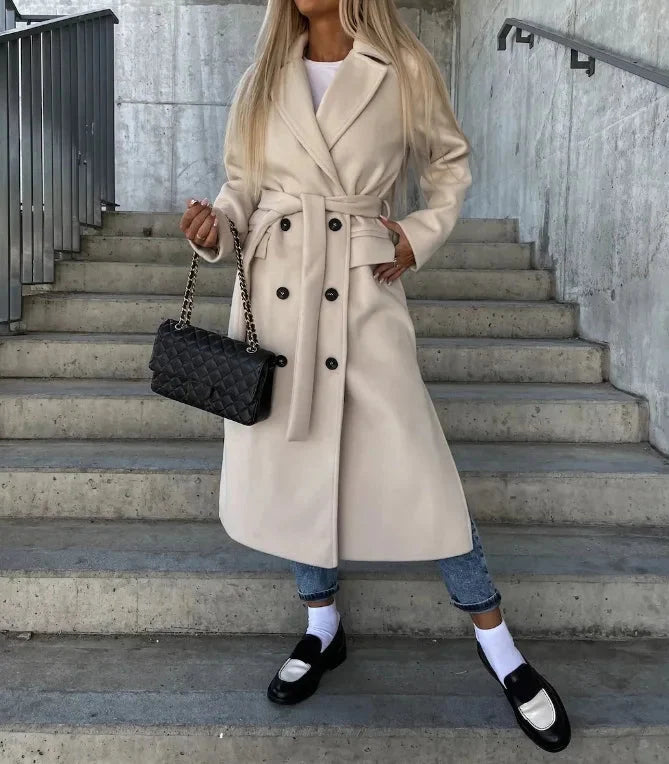 Savannah | Long Lapel Button Front Overcoat