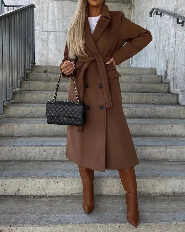 Savannah | Long Lapel Button Front Overcoat