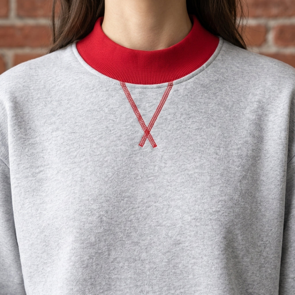 Sofia | Colorblock Crewneck Sweater with Contrast Trim