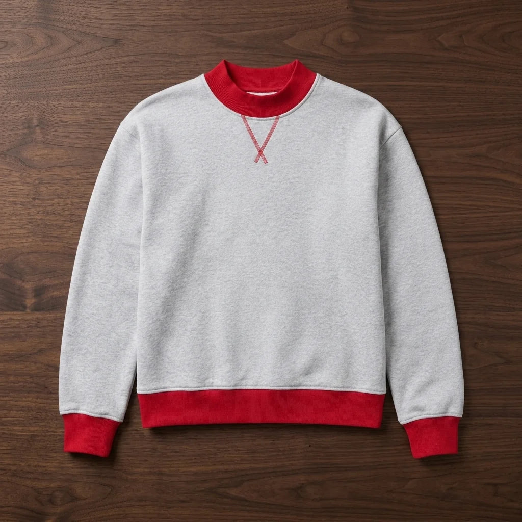 Sofia | Colorblock Crewneck Sweater with Contrast Trim