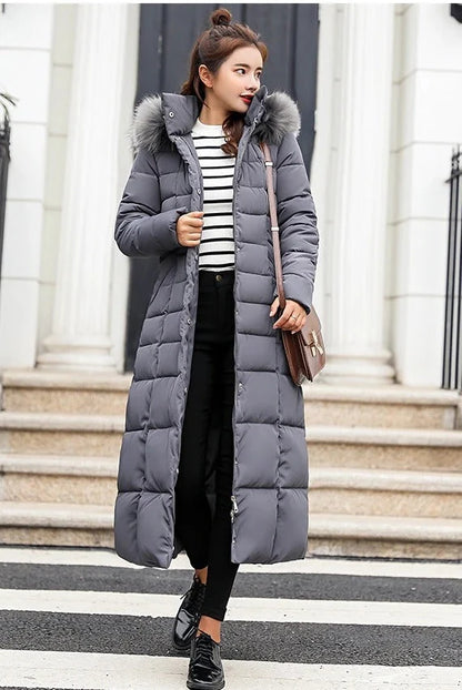 Sophia | Long Puffer Coat with Hood for Winter